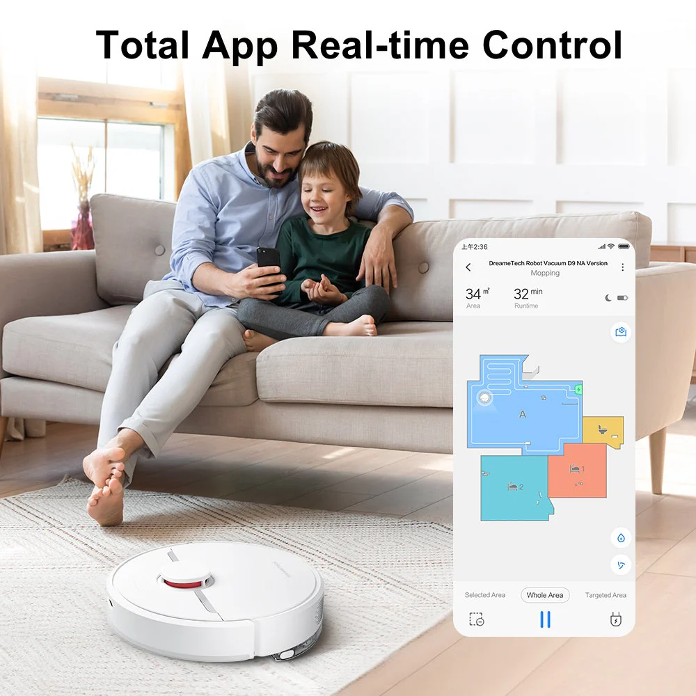 Dreame D9 robot aspirateur  avec fonction d'essuyage - Image 7