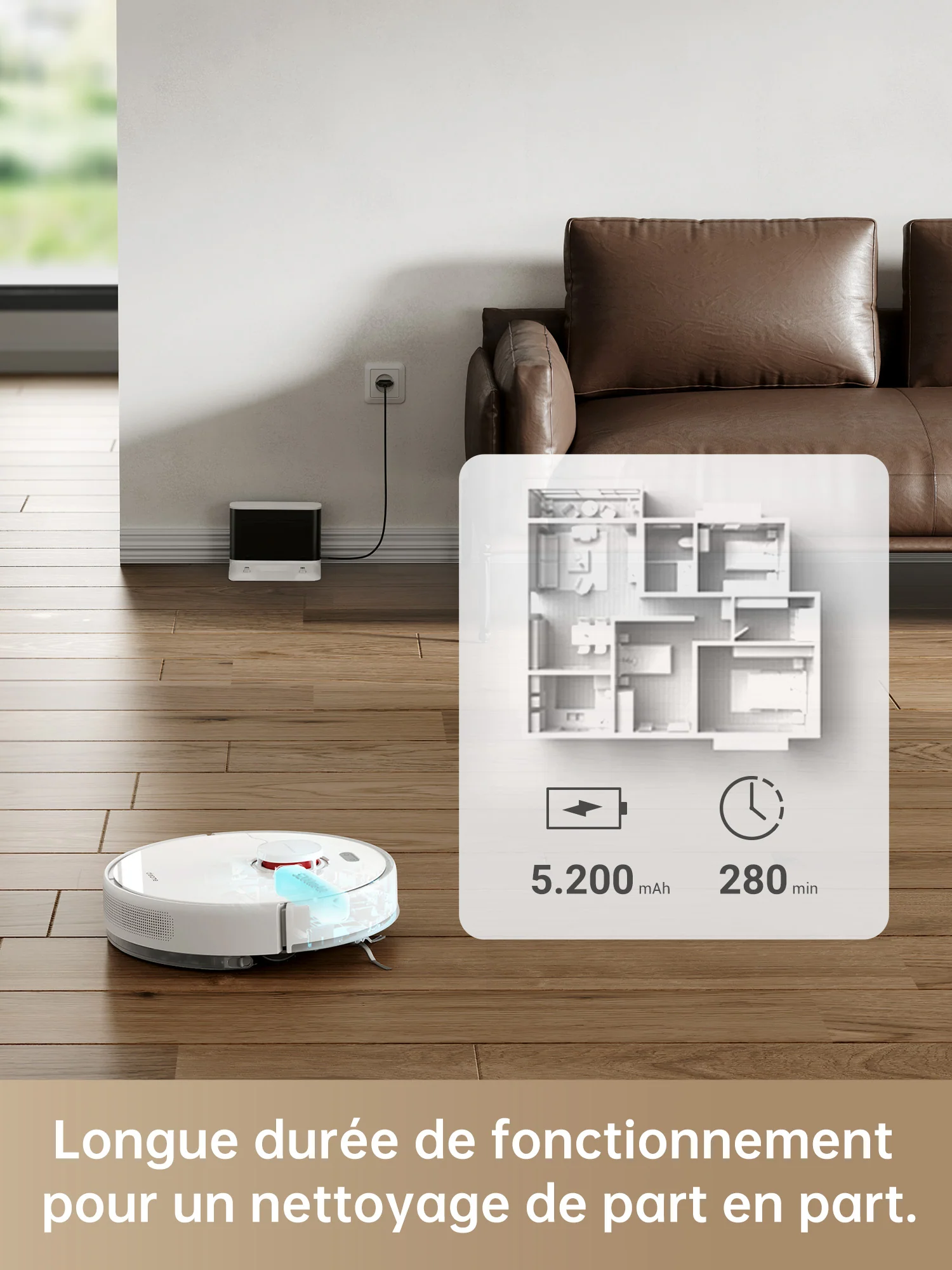 Dreame D10s robot aspirateur avec fonction d'essuyage - Image 4