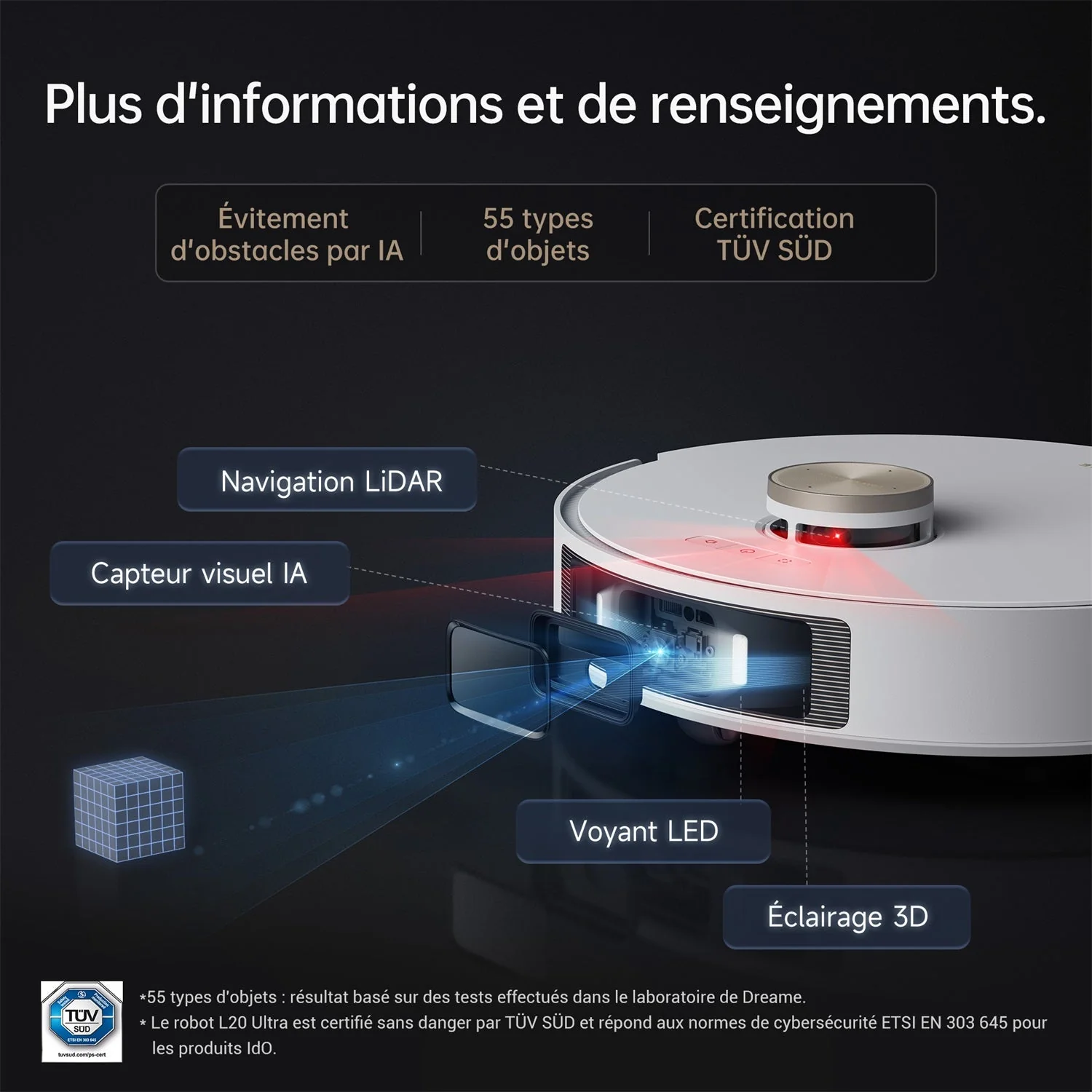 Dreame L20 Ultra Complete Robot Aspirateur Laveur Landing - Image 6