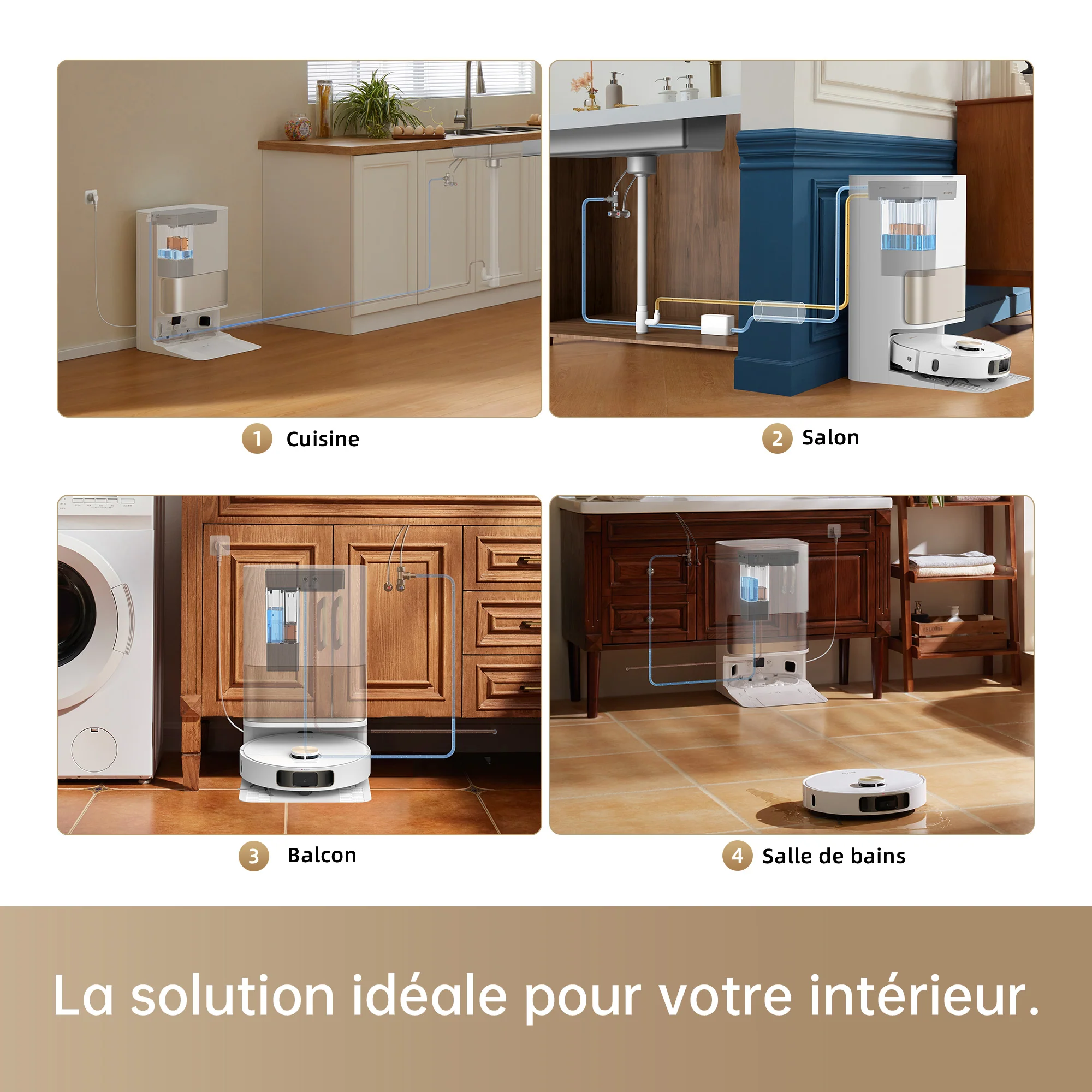 L10sProUltra/X30Ultra/X40UltraComplete/L40Ultra/L10sUltraGen2/X50UltraComplete/L50ProUltra/L40sProUltra/L40UltraAE/L50sProUltra/L50UltraAE Kit de raccordement d'eau pour remplissage et vidange automatiques - Image 6